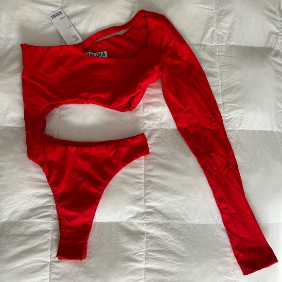 I.AM.GIA Tops - I.AM.GIA Asymmetrical Cut Out Bodysuit